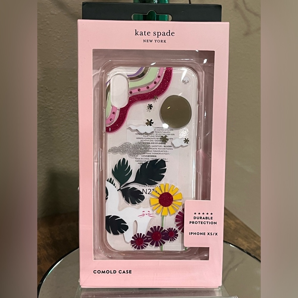 kate spade Glitter Garden Cat iPhone Case for iPhone XS/X, new! - Picture 4 of 6